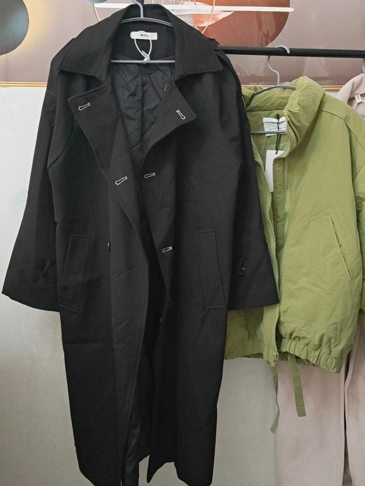 断码清仓 高级感双排扣黑色风衣女装春秋装新款外套