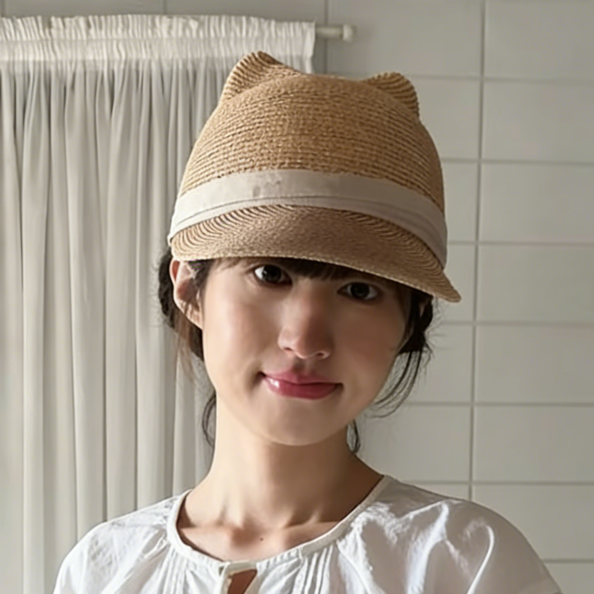 小众猫耳马术帽春夏防晒出片神器