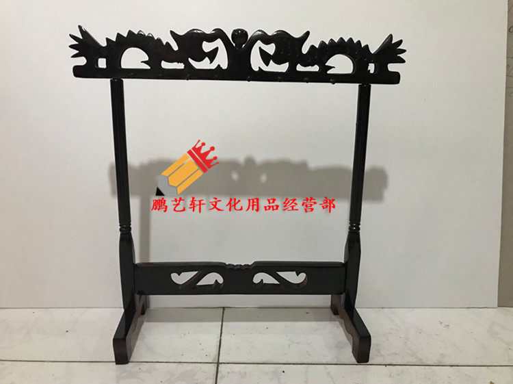 包邮书法毛笔架 可拆组装 笔搁12针毛笔挂 工艺仿红木木制