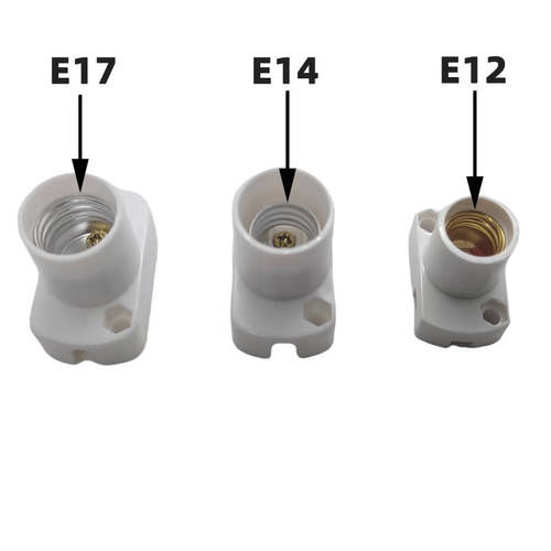 E12E14e17长方形展示座柜子小螺口LED灯头灯座灯口灯饰配件