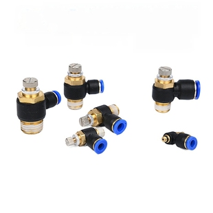 02公制牙M3M6M8气缸调速阀接头 BLCH百灵气动节流阀SL6