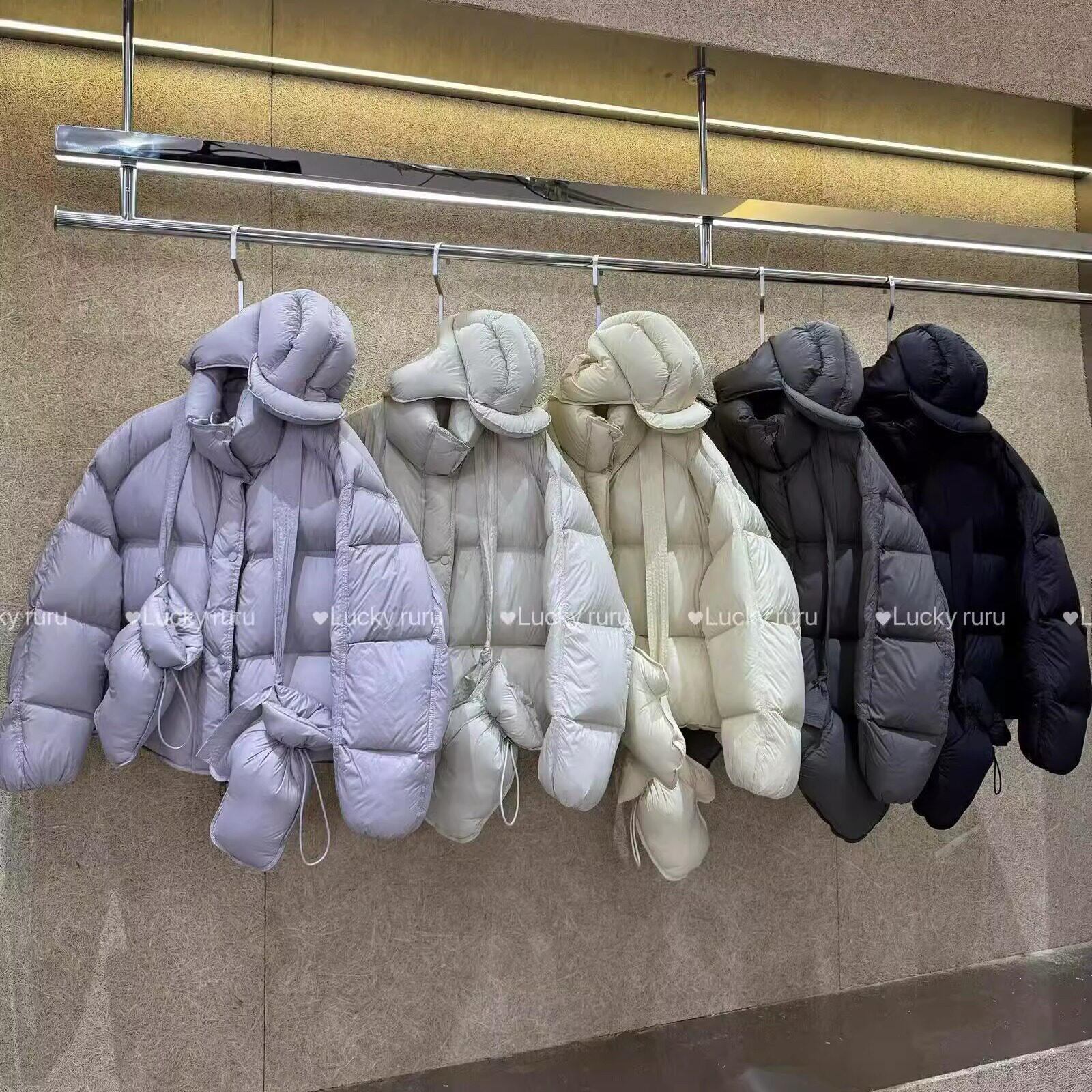 韩版短款立领白鸭绒羽绒服