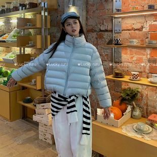 泡芙轻便白鸭绒外套 2025冬新款 90%白鸭绒立领排骨款 羽绒服女短款