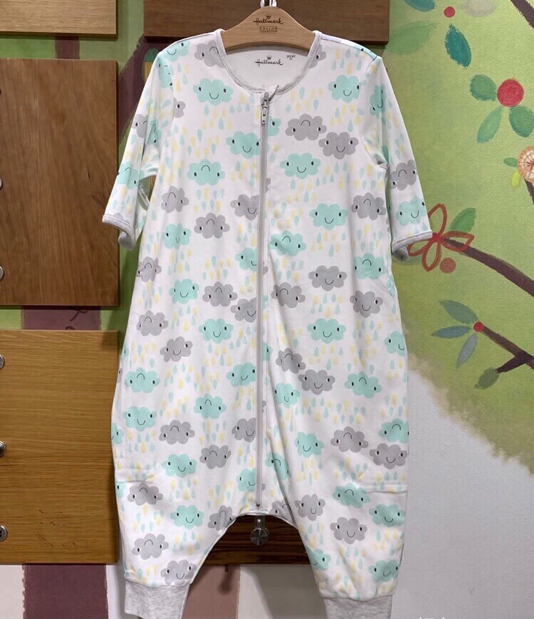 Hallmark贺曼四季男女婴儿女童中袖双层拉链60支棉分腿睡袋防踢被