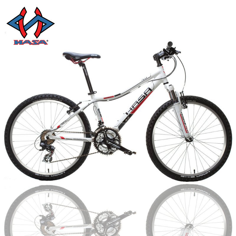 hasa4.0 男女24寸 学生山地车 铝合金车架 21s 变速山地自行车