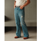 15.5OZ雪花青光蓝747宽松中高腰赤耳丹宁喇叭牛仔裤 MBBCAR窄幅
