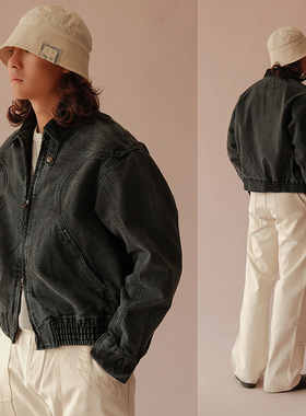 VTG系列 16OZ蓝耳白珠帆布碧纹染哈灵顿夹克外套 MBBCAR窄幅