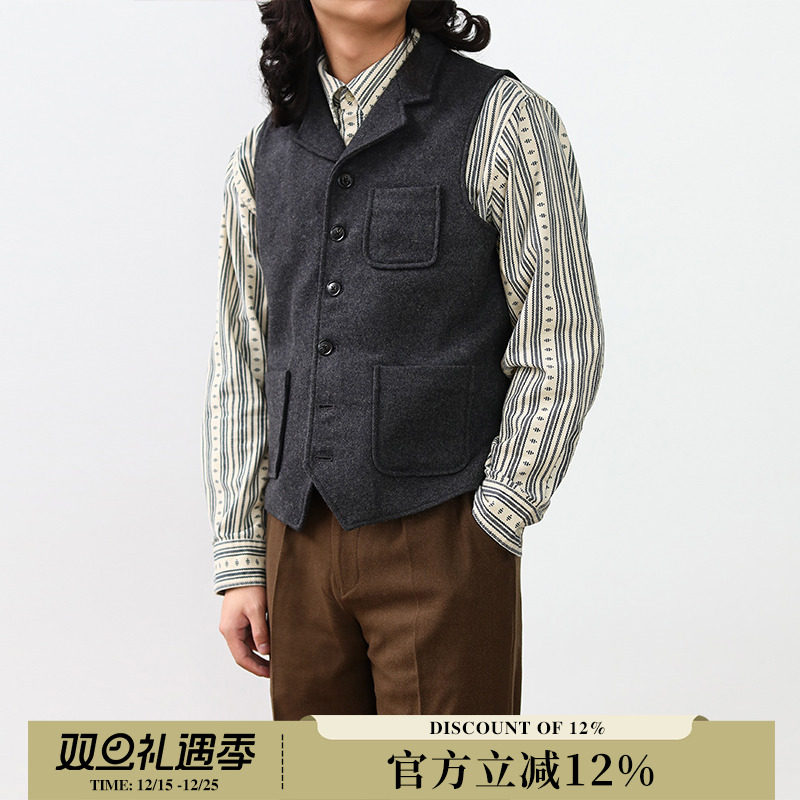 MBBCAR窄幅羊毛背心马甲