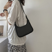 百搭手提包月牙单肩斜挎饺子包女潮 包包女复古腋下包2024简约时尚