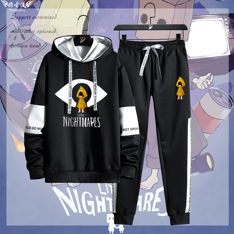 steam游戏周边动漫卡通小小梦魇2连帽卫衣套装秋冬潮休闲长裤衣服