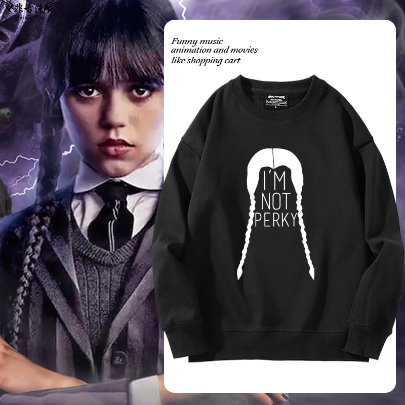 2025美剧星期三Wednesday小狼女礼物同款卫衣亚当斯周边秋冬衣服