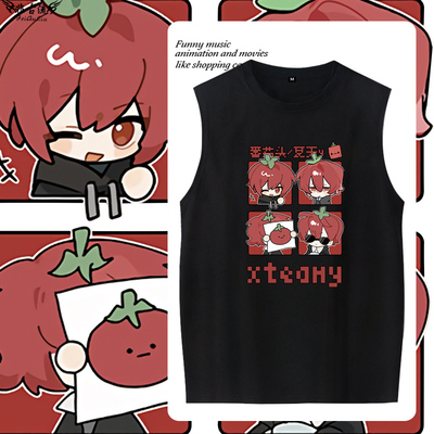 XteamY天门夏天同人我的世界mcup周边无袖T恤男女纯棉背心痛衣服