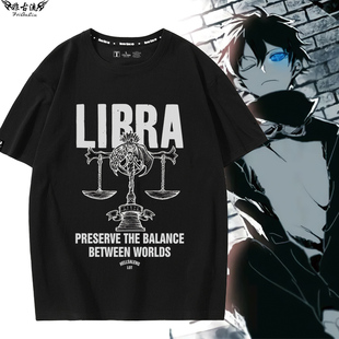 血界战线 幻界战线 雷欧联名周边短袖T恤男女夏季纯棉学生痛衣服