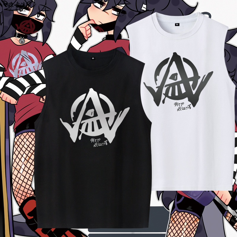 splatoon3喷射战士游戏周边背心男女儿童纯棉无袖T恤二次元痛衣服