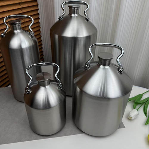 304不锈钢白酒壶可窖藏白酒高端送礼酒坛食品级啤酒桶户外携带