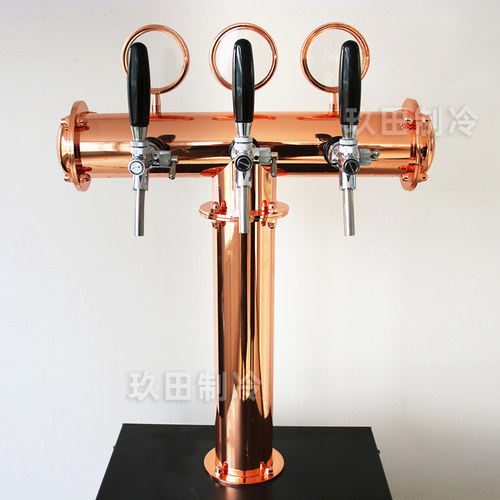 厂家直销雅黑色不锈钢T型三3头门型8头酒柱制冷扎啤酒机定制