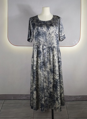 CE252169春梦连衣裙休闲宽松遮肉妈妈装印花裙子2025夏款专柜正品