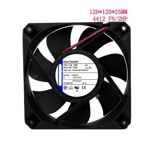 全新原装德国风机 TYP 4412FN/2HP风扇 12V DC 1A 12W 12025风扇