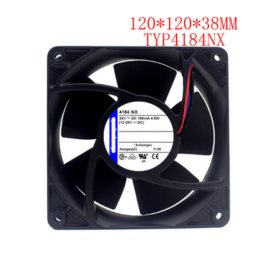 全新德国风机TYP 4184N风扇24V  4.5W 12038 金属耐高温散热风扇