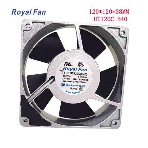 原装全新 Royal Fan UT120C B40 12038 100V 15/14W 铝框散热风扇