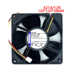 4214/12R风扇 24V 3线 原装正品德国 高端设备变频器散热风扇12cm