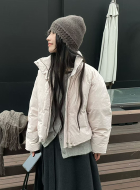 LIN.Y-冬上新立领短款洋气温柔显瘦保暖羽绒服外套Y249147