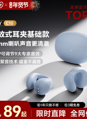QCY C10耳夹式蓝牙耳机无线开放式不入耳挂耳气传导运动跑步新款
