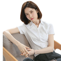 冰絲白襯衫女短袖夏季職業(yè)工作服