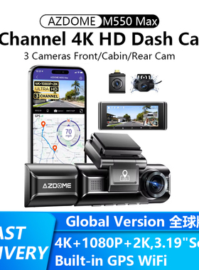AZDOME M550 Max 4K Dash Cam Built-in GPS WiFi 24H Parking