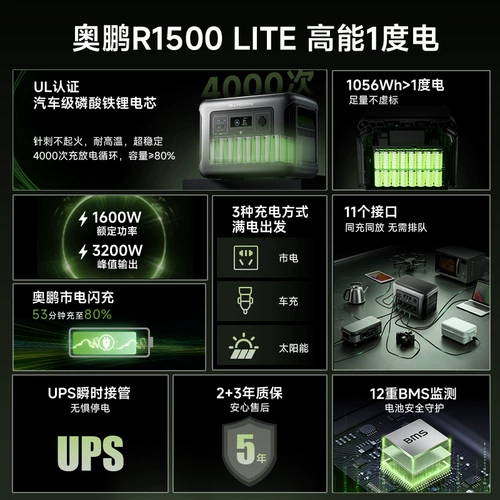 ALLPOWERS Портативная аварийная электростанция мощностью 1600 Вт 220 В/110 В