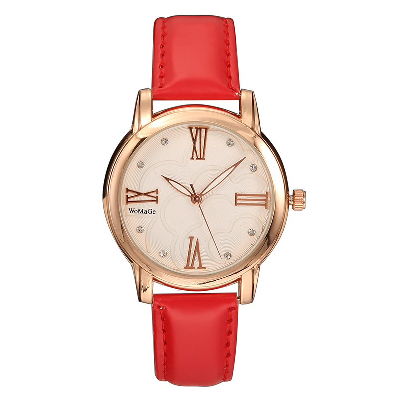 新款热销时尚womage 1142女士学生款精品波浪纹淑女范石英手表