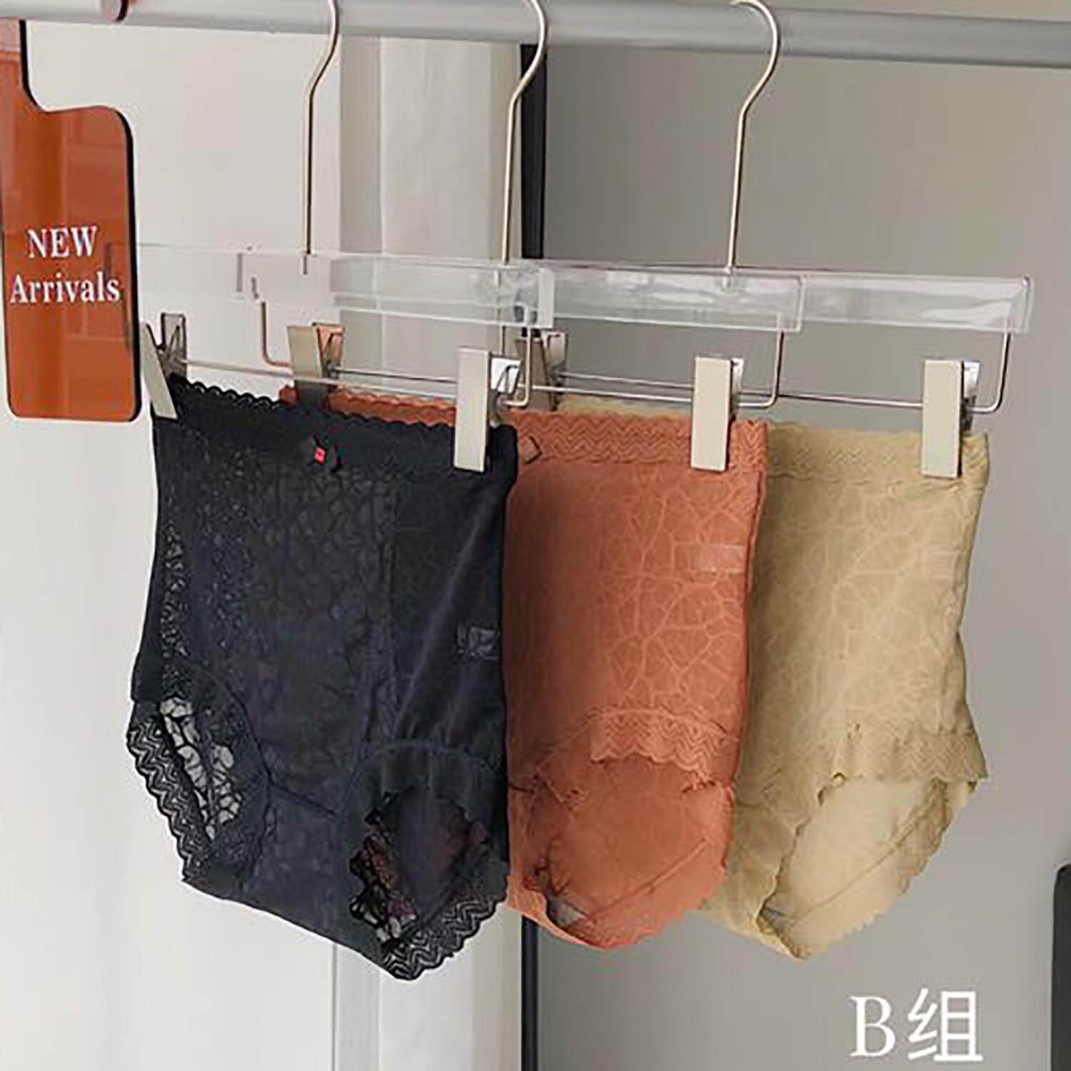 知心秀轻奢收腹裤秋冬新款高腰提臀无痕蝴蝶结蕾丝三角内裤女盒装
