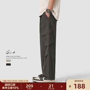 皱感透气阔腿工装 大口袋 GWIT 薄款 男美式 经典 轻薄休闲裤 夏季 裤
