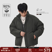 GWIT 潮牌高级感分割解构加厚羽绒服男 美式 90绒冬季 保暖外套短款