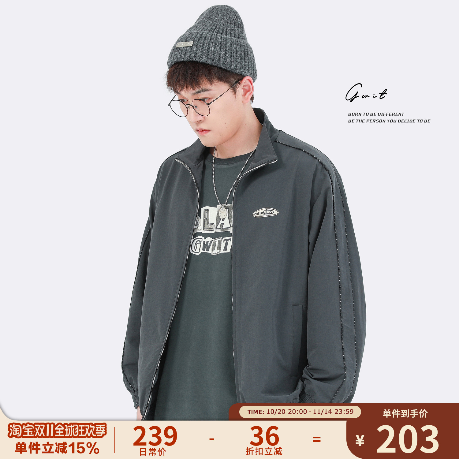 GWITCORDURA撞色嵌条外套