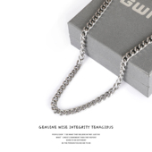 GWIT S31603锻纹钛钢 百搭基础蹦迪项链情侣链子潮流男女朋克嘻哈