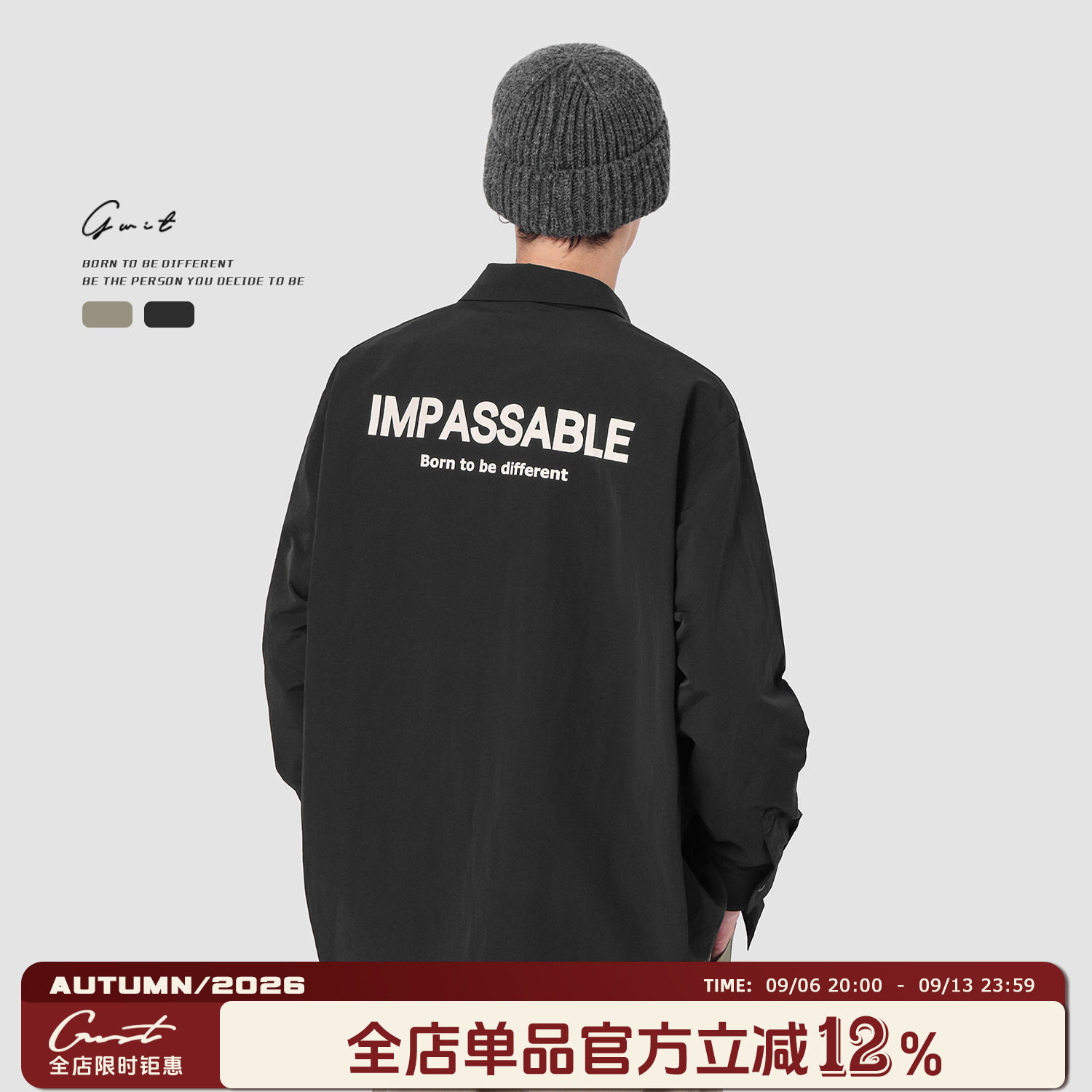 GWIT春秋长袖美式复古工装衬衫男图片