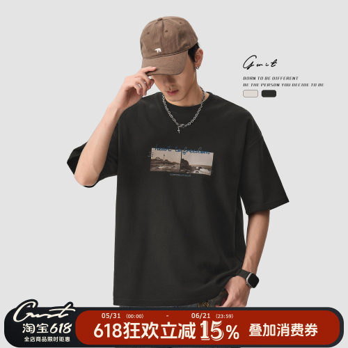 GWIT半袖夏季廓形短袖T恤