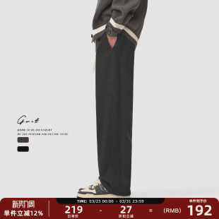 加厚休闲裤 美拉德Vintage阔腿加绒裤 男 重磅奥粒绒保暖冬季 GWIT