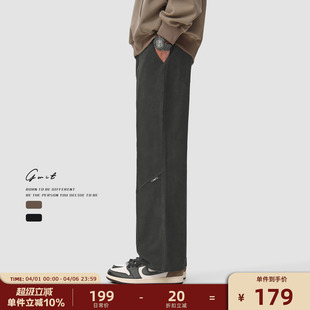 裤 GWIT 美式 cargo重工水洗做旧工装 男 春秋Vintage复古高街休闲裤