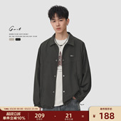 外套男士 复古垂感软壳教练夹克春秋棒球服休闲上衣工装 美式 GWIT