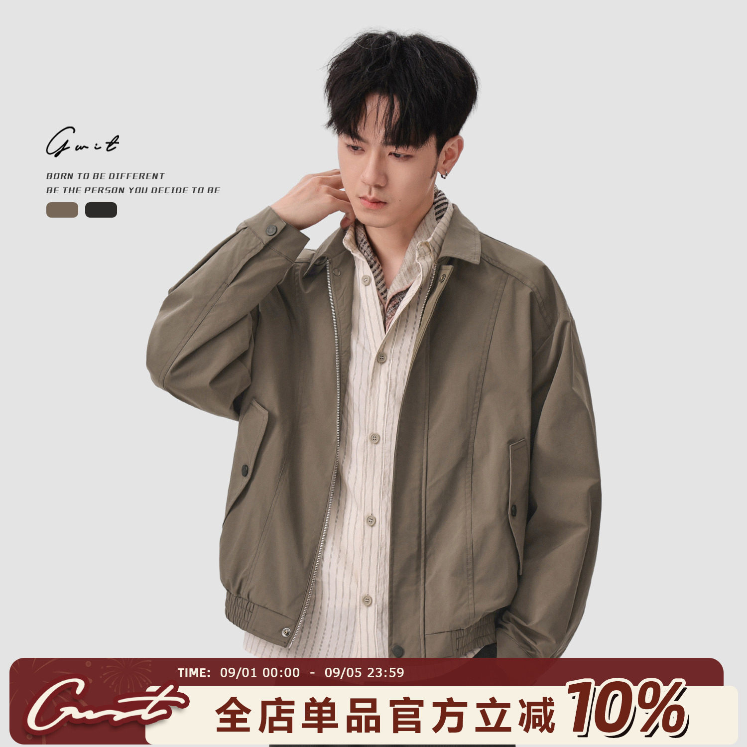 GWITGabardine美版哈灵顿夹克图片