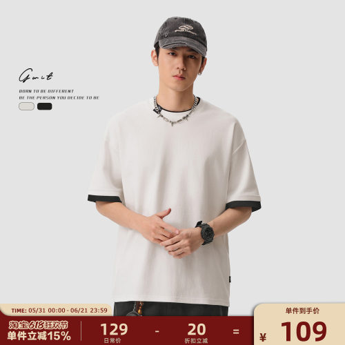 GWIT重磅长绒棉假两件廓形