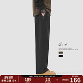 GWIT 男 户外保暖加绒加厚休闲裤 冬季 重磅双面摇粒绒直筒运动卫裤