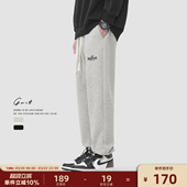 高街加绒加厚休闲抽绳束脚运动卫裤 重磅保暖潮牌美式 男 冬季 GWIT