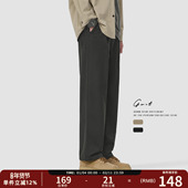 春夏薄款 垂感透气美式 复古工装 GWIT 潮牌宽松直筒轻薄休闲裤 男