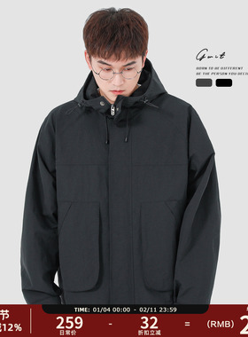 GWIT 重磅Climapro 美式工装春秋机能户外冲锋衣夹克连帽外套男