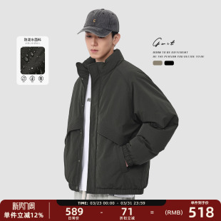 复古潮牌工装 GWIT 美式 保暖外套短款 户外加厚羽绒服男 90绒冬季