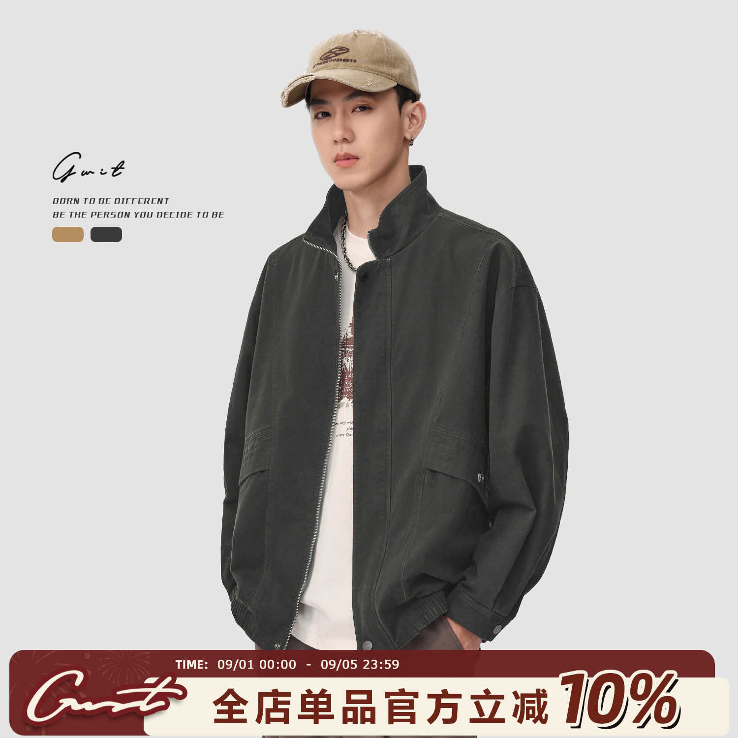 GWIT夹克男短款外套上衣图片