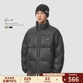 重磅保暖pu皮外套短款 复古冬季 面包服加厚羽绒服男 90绒美式 GWIT